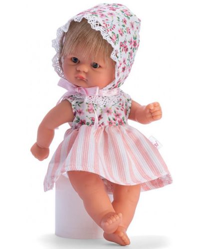 Кукла Asi Bomboncin - Бебе Чикита, с шапка  на цветя и дантели, 20 cm - 1