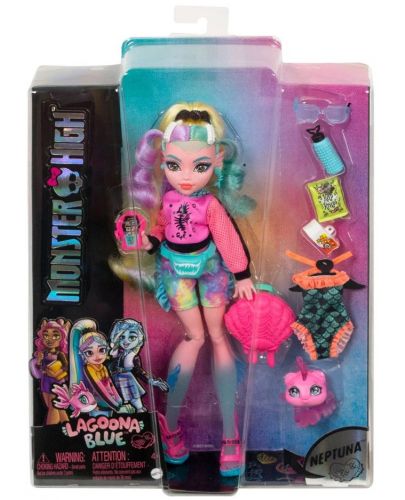 Кукла Monster High - Лагуна Блу, с домашен любимец и аксесоари - 2