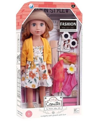 Кукла Raya Toys - Camilla, с дрехи и аксесоари, 44 см - 1