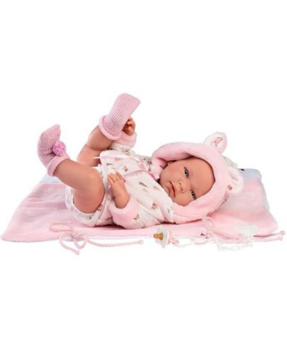 Кукла-бебе Llorens - Nica с хавлия, 40 cm - 1