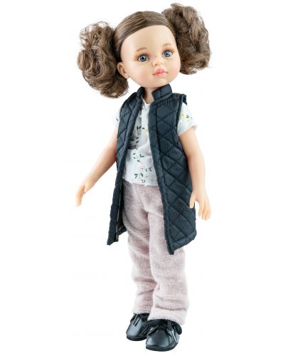 Кукла Paola Reina Amigas - Карол, с черна грейка и пухкав панталон, 32 cm - 1