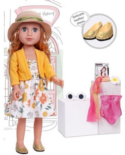 Кукла Raya Toys - Camilla, с дрехи и аксесоари, 44 см - 2