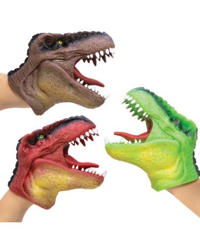 Кукла за ръце Bigjigs - Динозаври, асортимент - 1