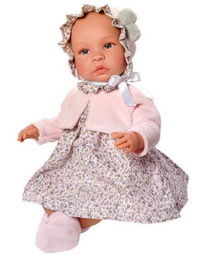 Кукла бебе Asi - Лея, с рокля на цветя, 46 cm - 1