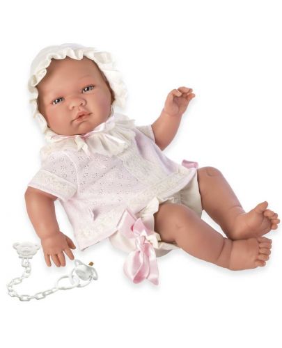 Кукла бебе Asi - Мария, с плетено тоалетче и шапка, 43 cm - 1