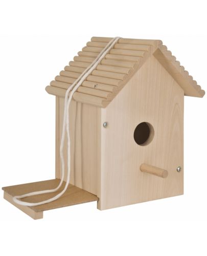 Дървен комплект Eichhorn - Къщичка за птици, за оцветяване - 1