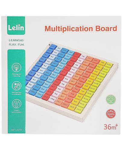 Дървена таблица за умножение Lelin - 2