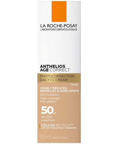 La Roche-Posay Anthelios Тониран слънцезащитен крем Age Correct CC, SPF 50, 50 ml - 2