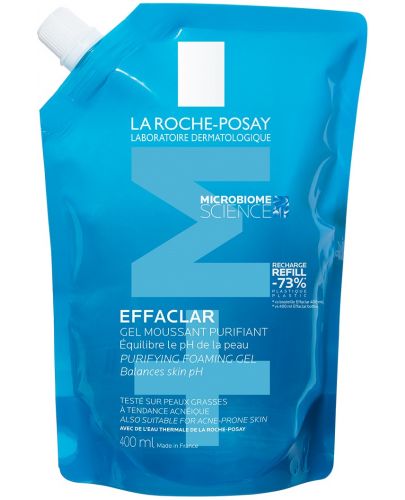 La Roche-Posay Effaclar Почистваща гел-пяна +M, пълнител, 400 ml - 1