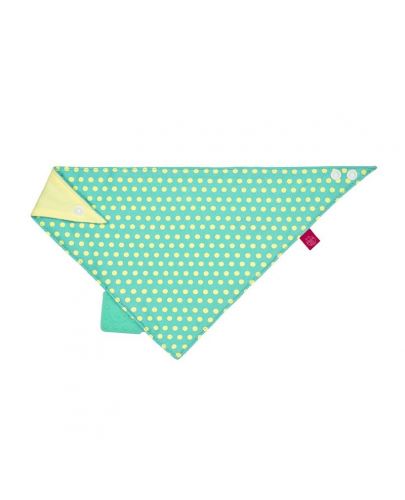 Lassig Триъгълна кърпа Bandana Dottie green силиконова гризалка LTEXBAS166 - 1