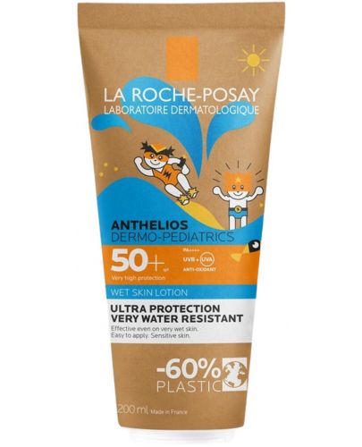 La Roche-Posay Anthelios Комплект - Слънцезащитен лосион и Мляко за деца, SPF 50+, 200 + 75 ml (Лимитирано) - 2