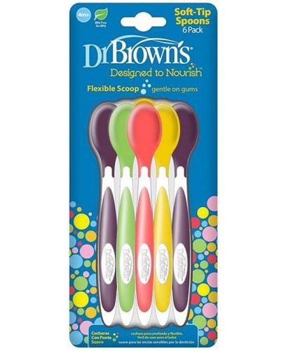 Лъжички за хранене Dr. Brown's - 6 броя - 4