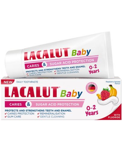Lacalut Baby Детска паста за зъби, 0-2 години, 55 ml - 1