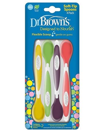 Лъжички за хранене Dr. Brown's - 4 броя  - 3