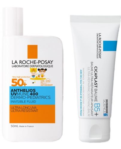 La Roche-Posay Anthelios & Cicaplast B5 Комплект - Флуид за деца UVMune 400 и Успокояващ балсам, 50 + 40 ml - 1