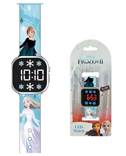 LED часовник Kids Euroswan - Frozen, Elsa and Anna - 1