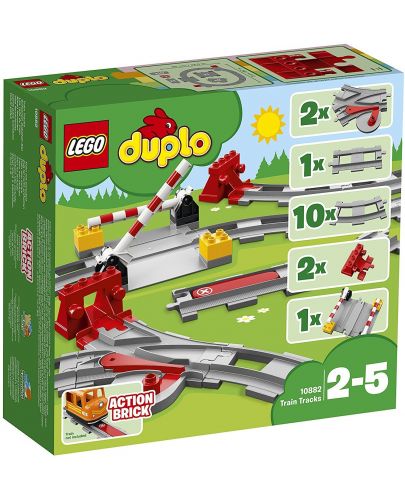 Конструктор Lego Duplo - Релси за влак (10882) - 1