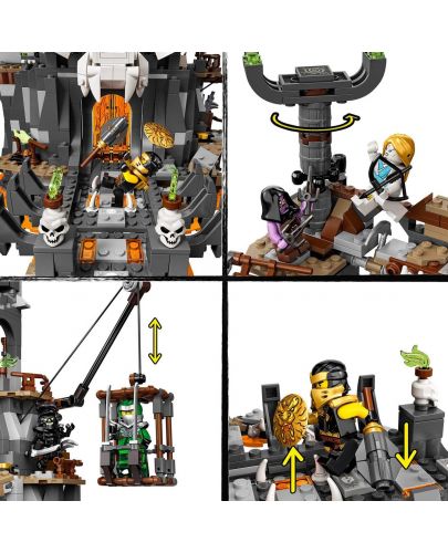 Конструктор Lego Ninjago - Тъмниците на магьосника на черепите (71722) - 6