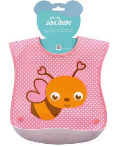 Лигавник с пластмасов джоб Sevi Baby - пчела - 2