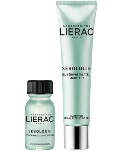 Lierac Sebologie Комплект - Двуфазен концентрат срещу несъвършенства и Гел за лице, 15 + 40 ml - 1