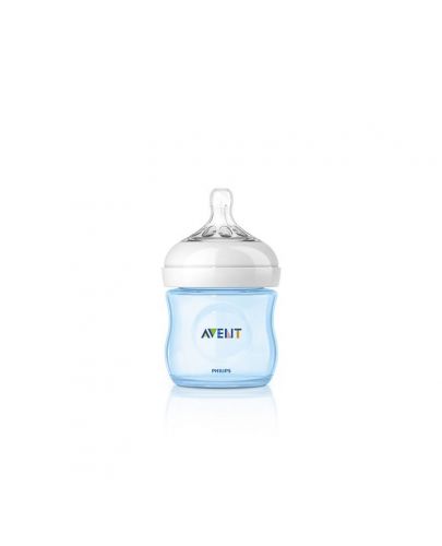Лимитирана серия бебешко шише Philips Avent - Natural, 125 ml, синьо - 1