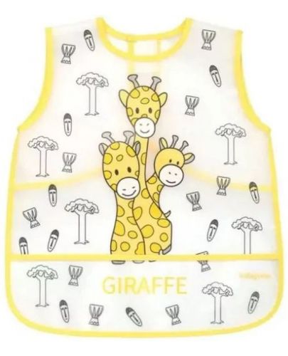 Детска престилка Babyono - Жирафи, жълта - 1