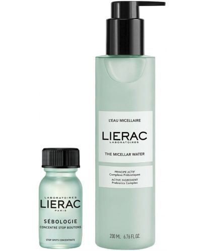 Lierac Sebologie Комплект - Двуфазен концентрат и Мицеларна вода, 15 + 200 ml - 1