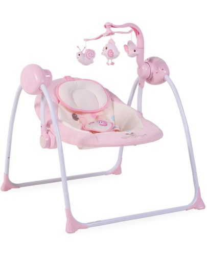 Бебешка електрическа люлка Cangaroo - Baby Swing +, розова - 1