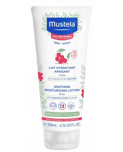 Лосион за тяло Mustela - За чувствителна и много чувствителна кожа, 200 ml - 1