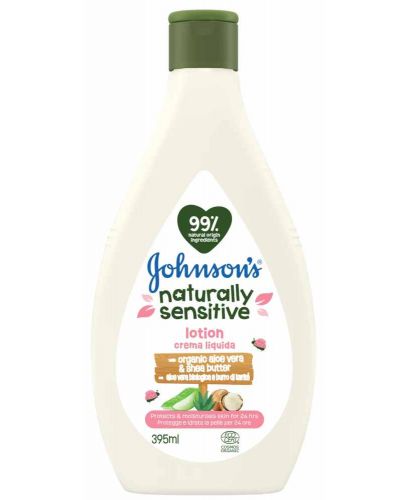 Лосион за тяло Johnson's - Naturally Sensitive, 395 ml - 1