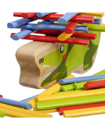 Дървена играчка за баланс Lucy&Leo - Крокодил - 4
