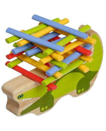 Дървена играчка за баланс Lucy&Leo - Крокодил - 2