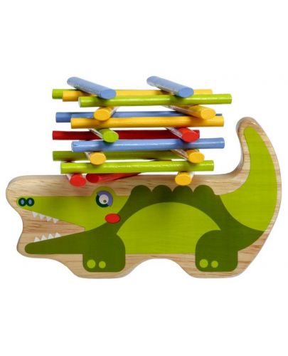 Дървена играчка за баланс Lucy&Leo - Крокодил - 3