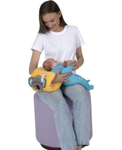 Луксозна възглавница за кърмене с бродерия Sevi Baby - Жълта - 2