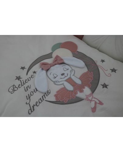 Луксозен спален комплект Bambino Casa - Pillows rosa, 12 части - 4