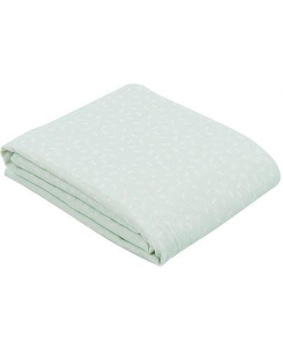 Лятно двупластово одеяло от муселин KikkaBoo - Leaves Mint, 100 х 100 cm  - 1