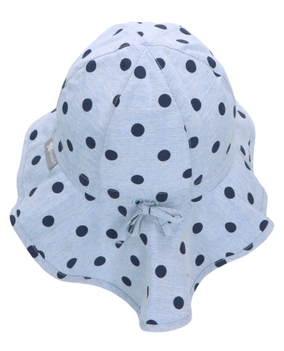 Лятна шапка с UV 50+ защита Sterntaler - На точки, за момиче, 47 cm, 9-12 месеца, синя - 3