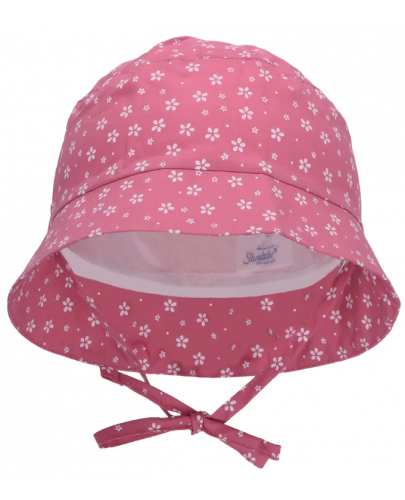 Лятна шапка с UV 50+ защита Sterntaler - Цветя, 47 cm, 9-12 месеца, розова - 2