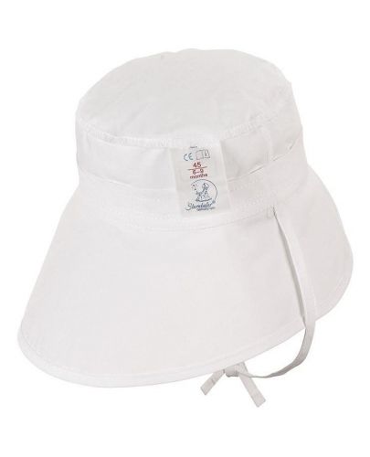 Лятна шапка с UV 50+ защита Sterntaler - Бяла, 49 сm, 12-18 месеца - 4