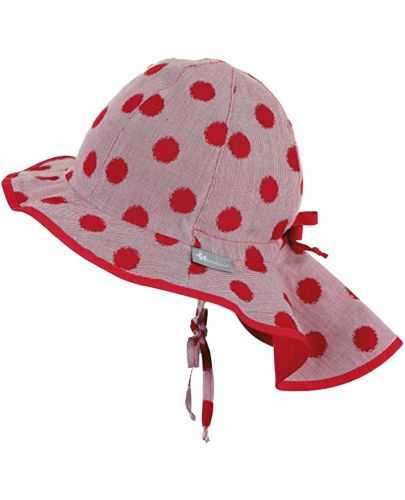 Лятна детска шапка с UV 50+ защита Sterntaler - 53 cm, 2-4 години, червена - 2