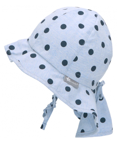 Лятна шапка с UV 50+ защита Sterntaler - На точки, за момиче, 47 cm, 9-12 месеца, синя - 2