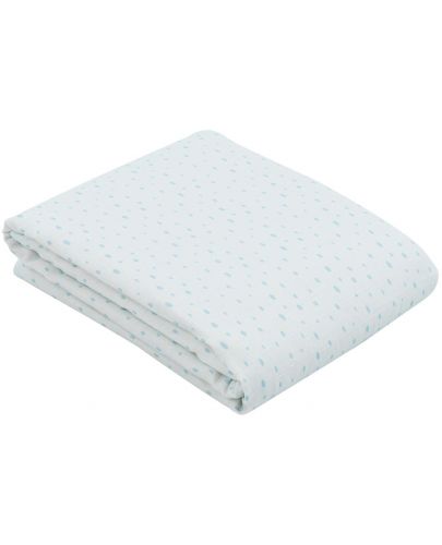 Лятно двупластово одеяло от муселин KikkaBoo - Dots Blue, 100 х 100 cm - 1