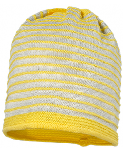 Лятна плетена шапка Maximo - Жълта/сива - 1