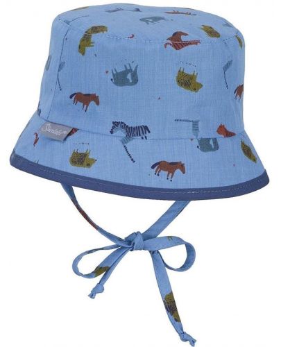 Лятна детска шапка с UV 50+ защита Sterntaler - С две лица, животни, 51 cm, 18-24 месеца - 2