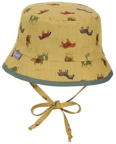 Лятна детска шапка с UV 50+ защита Sterntaler - С две лица, животни, 45 cm, 6-9 месеца - 2