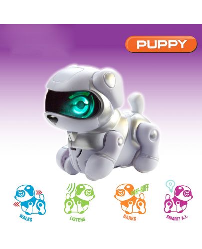 Интерактивна играчка Manley TEKSTA Micro Pets - Робот, Куче - 6