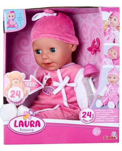 Мърмореща кукла Simba toys - Laura, издаваща 24 звука - 3