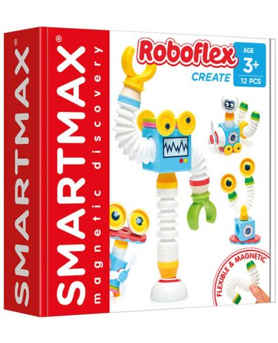 Магнитен конструктор Smart Games Smartmax- Робофлекс, 12 части - 1