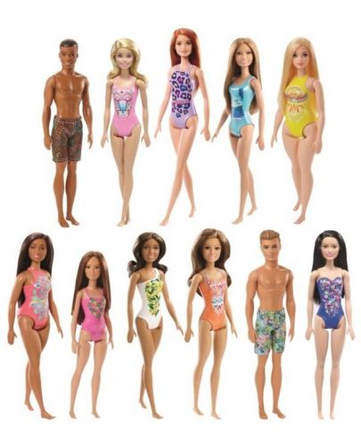 Кукла Mattel - Barbie, в бански костюм (асортимент) - 1