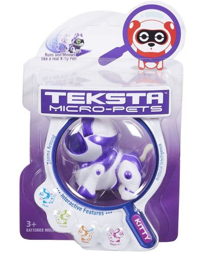 Интерактивна играчка Manley TEKSTA Micro Pets - Робот, Коте - 7